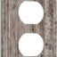 Cubiertas enchufes madera rústica gris marrón tablón vintage