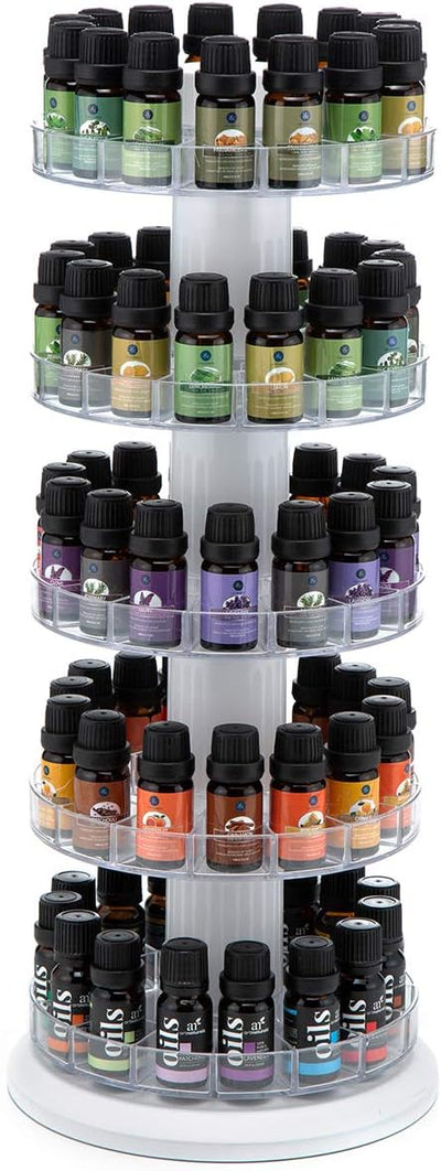 Soporte giratorio aceite esencial 75 botellas 5 niveles