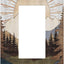Placa pared abstracta bohemia madera 1 gang basculante interruptor
