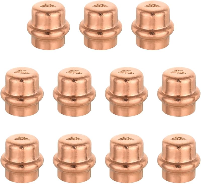 10 Pzas Tapa Final de Cobre 1/2" para Tubo LBP