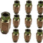 10 Uniones Latón Rosca 3/8-24 Tubo 3/16pulg
