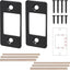 2 Pk Placas de golpe acero inox con clavijas madera