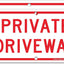 2 Señales privadas aluminio 12x6" UV resistente impermeable