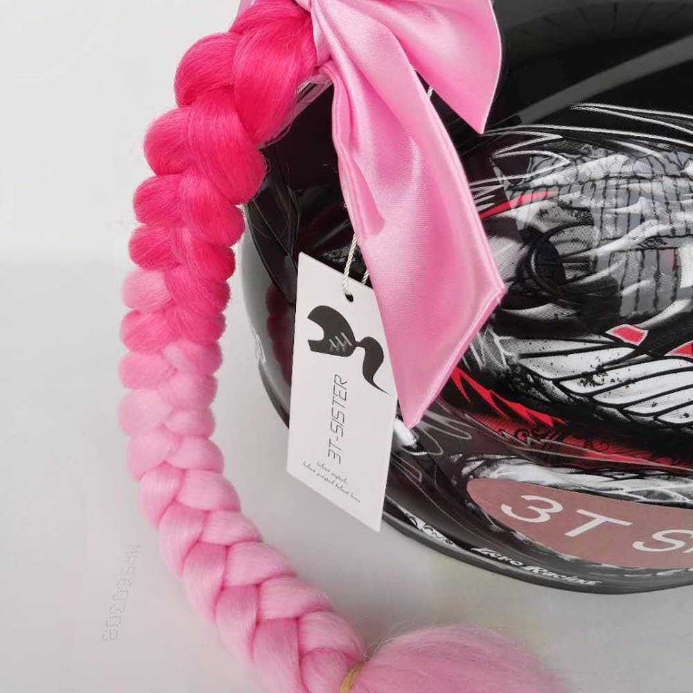 Casco coletas degradadas con rampa trenzas 24pulg