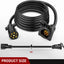 Cable extensión enchufe remolque 7 vías 12 pies 10-14 AWG