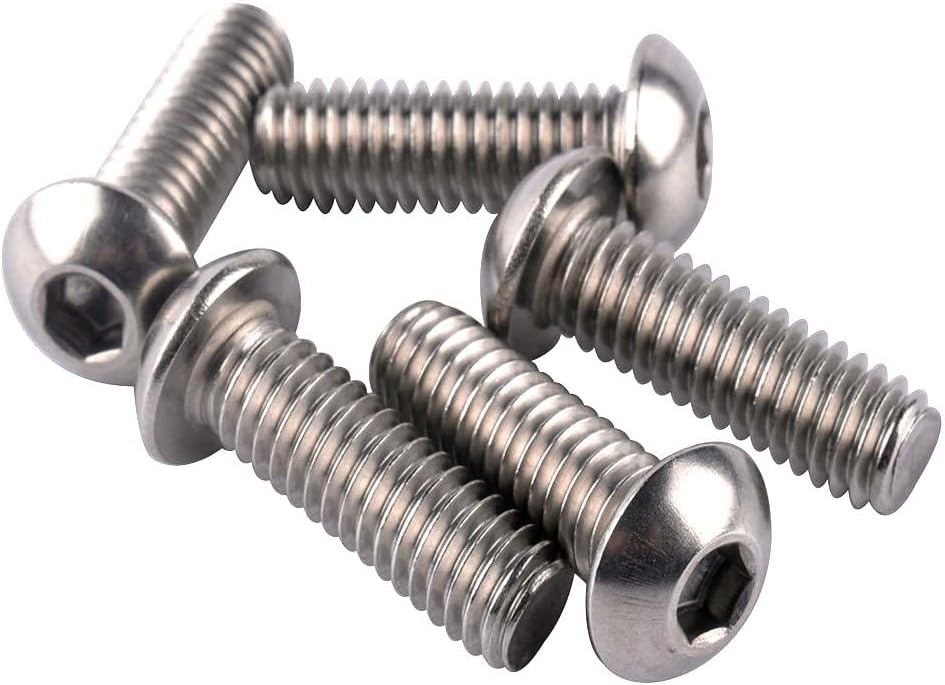50 Pzas Allen Hex #10-24 x 3/4pulg acero inox 304 UNC
