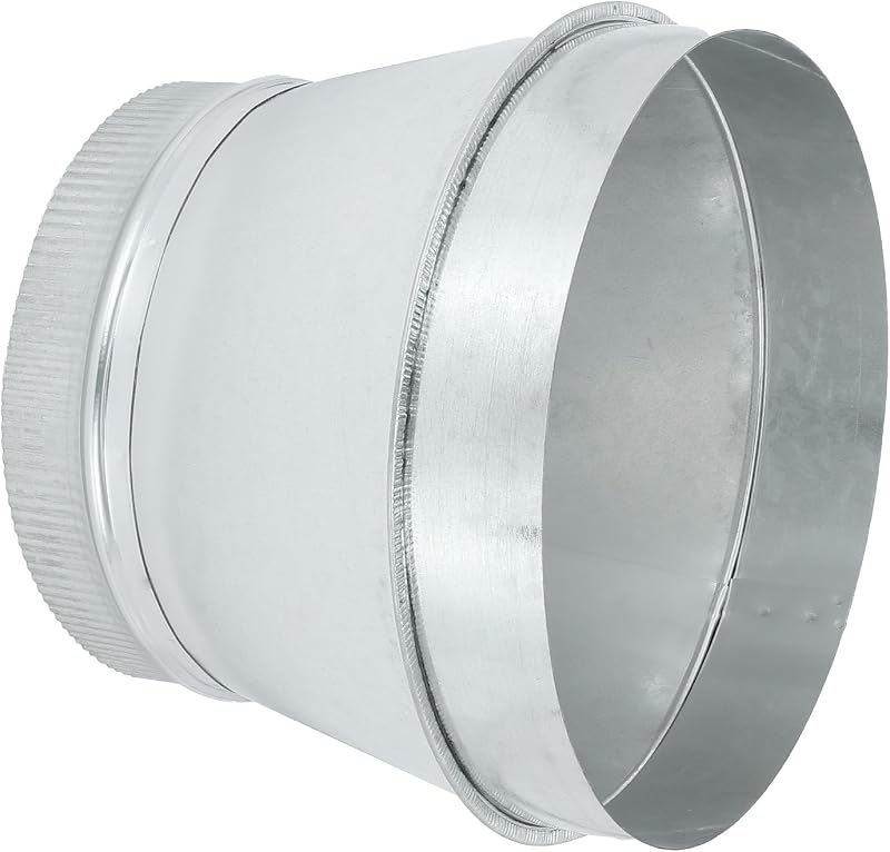 Reductor conducto 10 a 8" acero galvanizado HVAC
