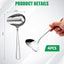 4 Cucharones Acero Inox 7.3pulg Boquilla para Salsa