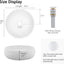 Lavabo redondo sobreponer encimera porcelana blanco 16.5x4.9