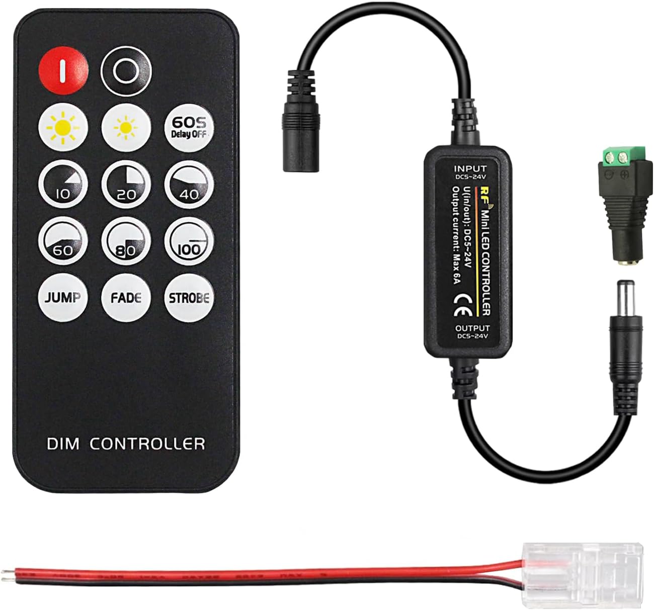 Interruptor atenuación 12V control remoto RF para luces LED