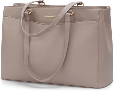 Bolsa tote de cuero para laptop mujer trabajo