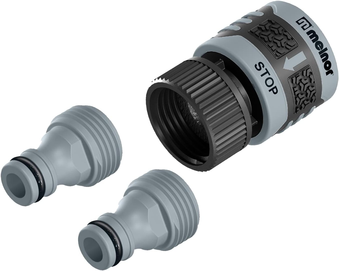 Set 3 Pzas Conectores Rapidos Negro Gris