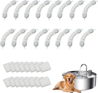 Paquete de 16 filtros para fuente de agua para perros compatibles con Smartoo
