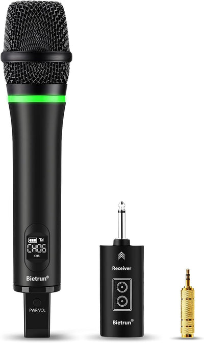 Micrófono inalámbrico Bluetooth 168pulg alcance 1/4 pulg metal UHF