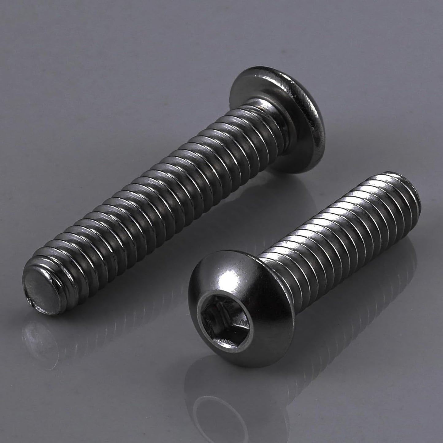 50 Tornillos Botón 1/4-20x3/4 Acero Inox 304 Negro