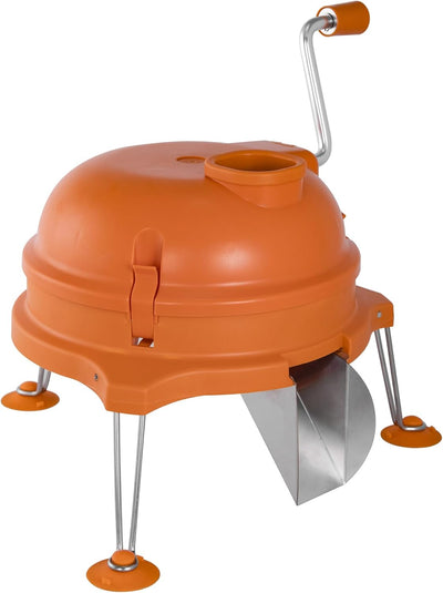 Cortadora manual de mesa resistente para verduras naranja