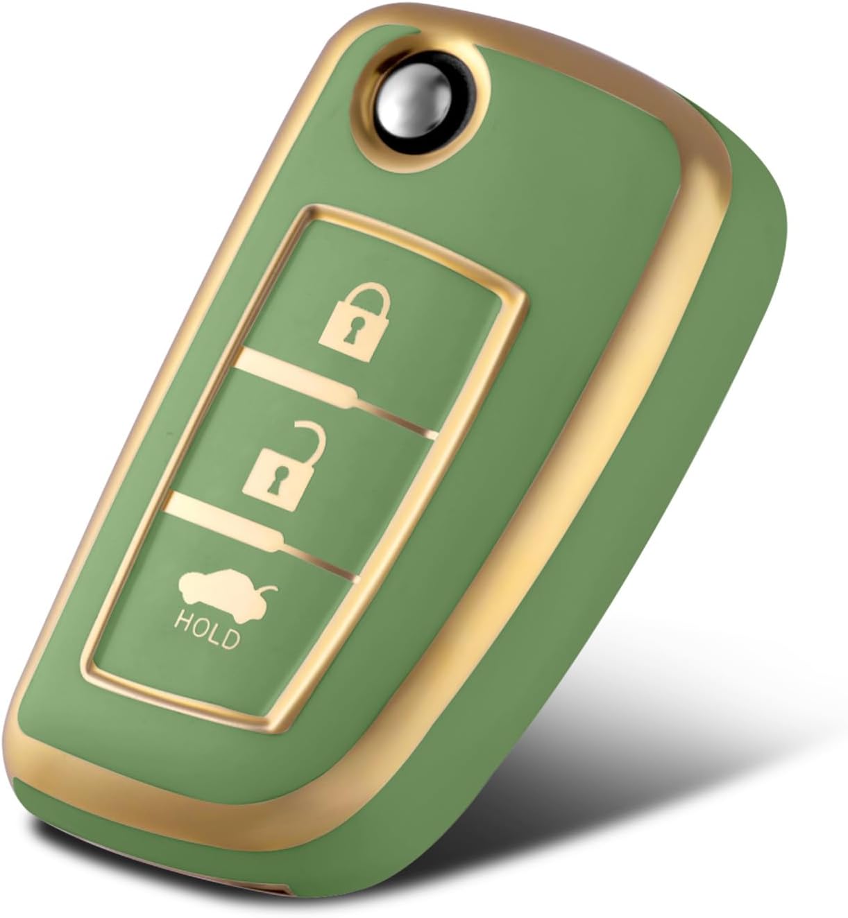 Funda TPU llavero inteligente Nissan Rogue 3 botones verde