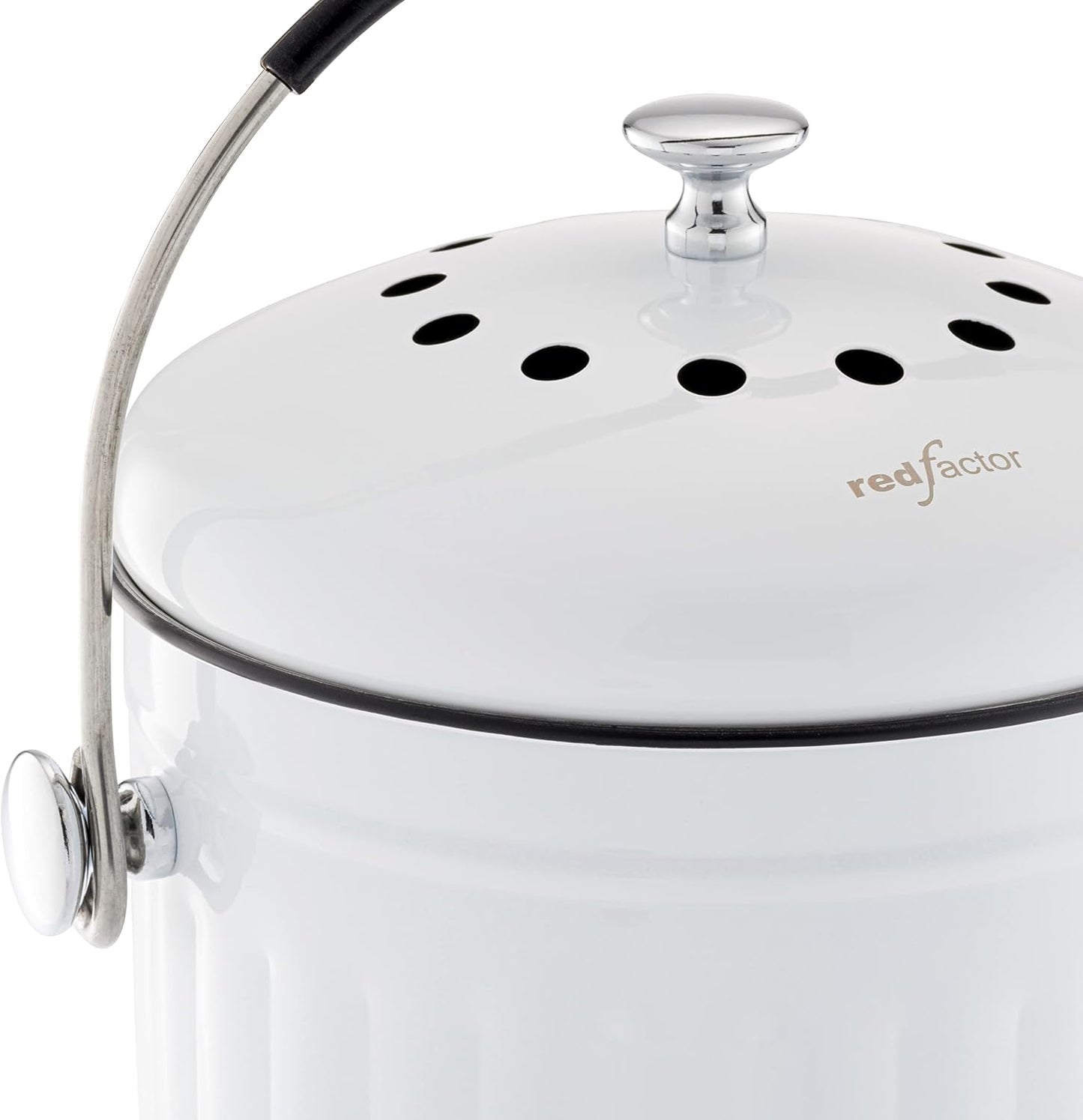 Cubo compost acero inox filtro dual incluye repuesto blanco