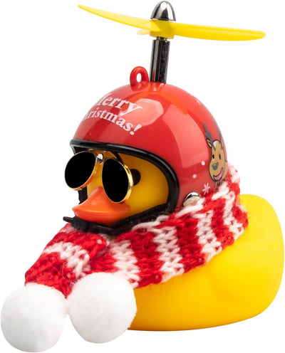 Adornos pato goma decoración automóvil casco hélice navideño
