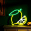 Letrero neón fruta limón aguacate sandía LED para niños