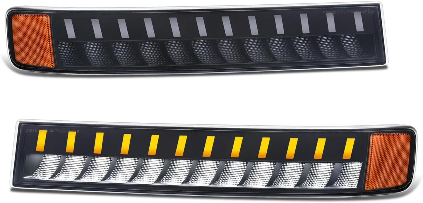 Luces señal giro LED DRL Chevy GMC 03-14 Negro/Ámbar