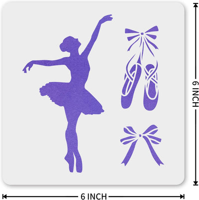 Plantilla ballet 6" reutiliz. para pintar y decorar