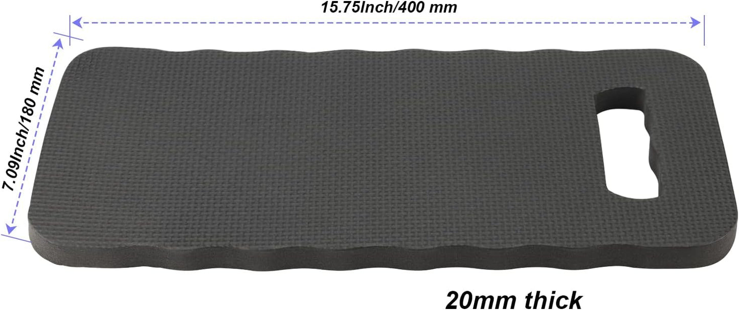 6 Rodilleras Espuma Jardinería Yoga Negro 16x7pulg