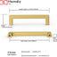 25 Manijas Bronce Cepillado 5pulg Gabinete Color Dorado