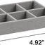 Organiz. joyas terciopelo apilable 9 pzas gris