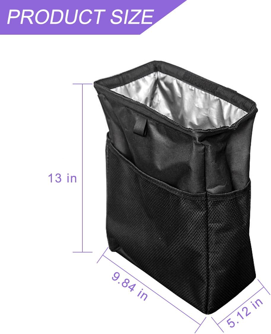 Basurero coche con bolsillos plegable impermeable