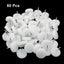 60 Pzas Clavos 0.709" Color Blanco Nylon