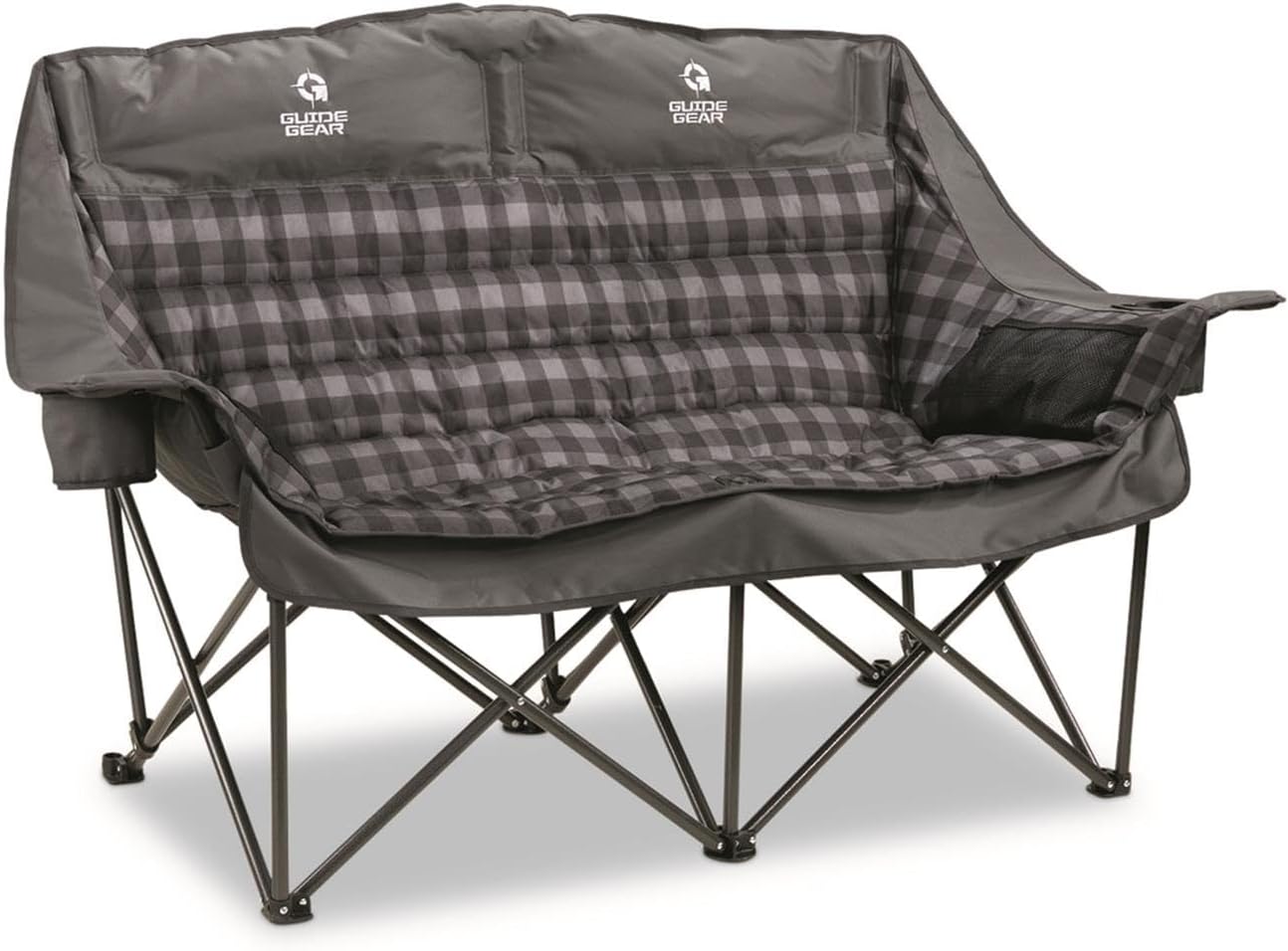 Sofá campamento acolchado XL plegable 600lb grises