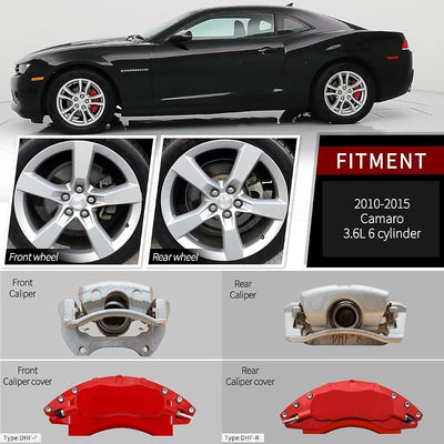 Cubiertas pinza aluminio rojo negro para Camaro 11-15 set 4