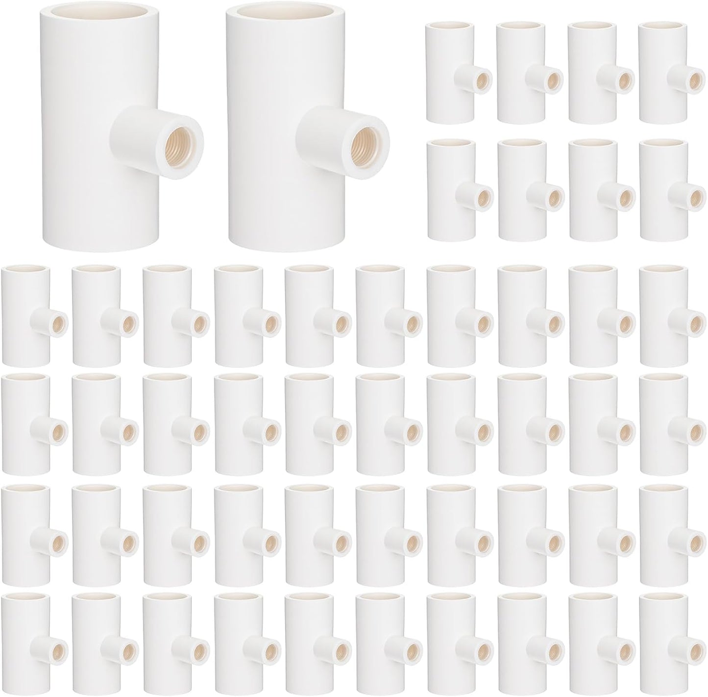 50 Conectores PVC Bebedero Pollo Roscados Prueba Fugas