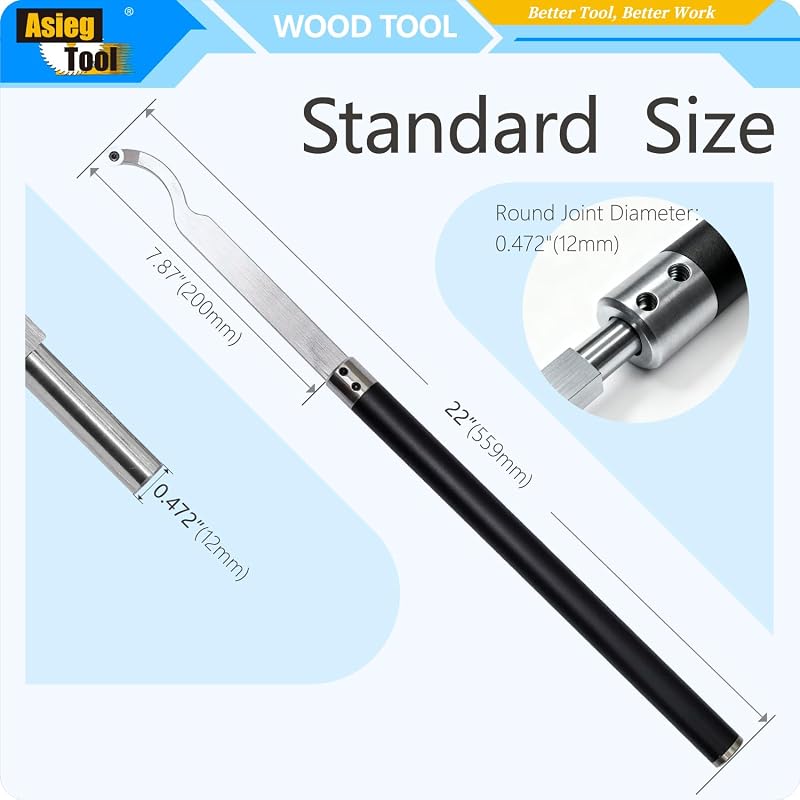 Set herramientas torneado madera punta carburo hueco cisne