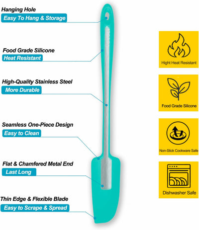 2 Espátulas Silicona para Frascos Mini Antiadherente