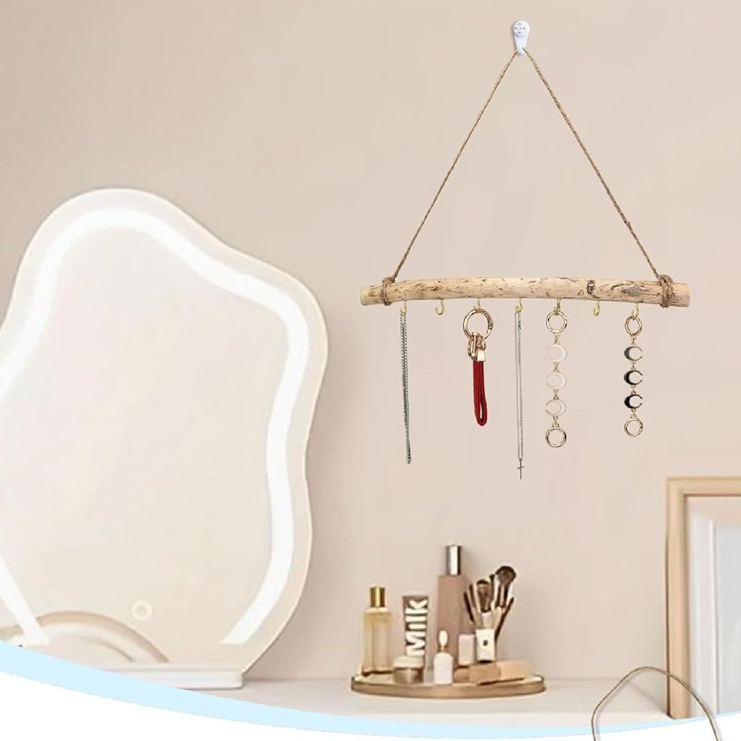 2 Estantes Flotantes Pared para Llaves y Sombreros