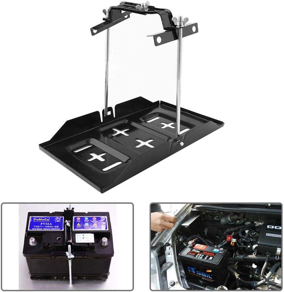 Bandeja batería metal soporte duradero automóvil