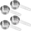 4 Tazas Medidoras Acero Inox 1.0oz Cucharas Metal