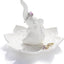 Soporte anillo elefante blanco con plato mandala para joyas