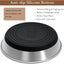 2 Pzas Cuencos Acero Inox para Gatos con Base Antiderrap