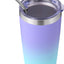 Vaso acero inox 20oz con tapa popote doble pared azul morado