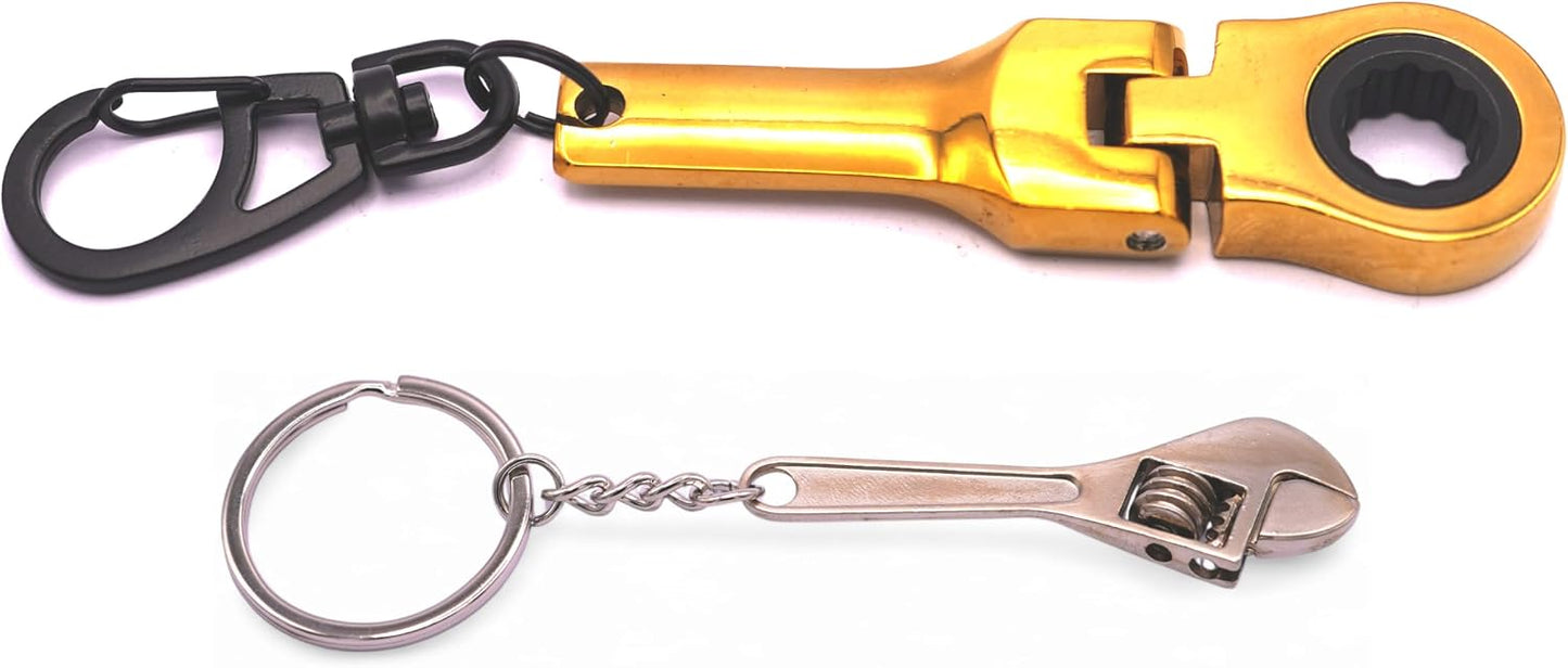 Llavero de llave de carraca 10mm con llavero mini destornillador