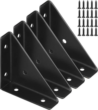 4 Pzas Soportes Estructura Escritorio Cama Acero Negro