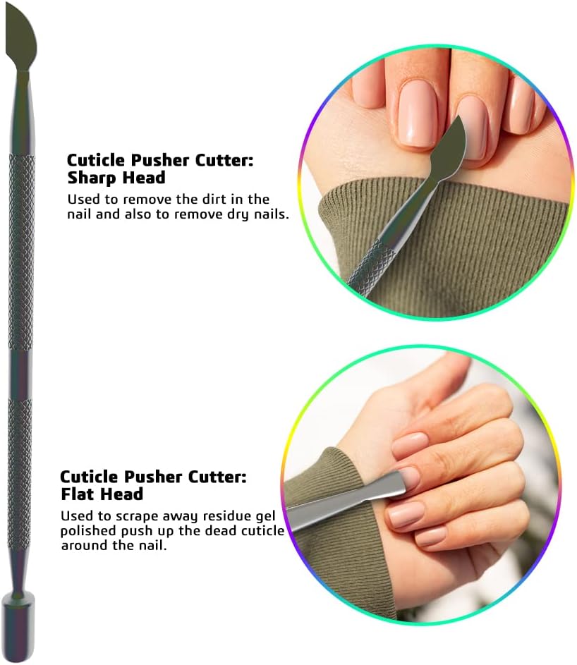 Cortador cutículas acero inox doble resorte manicura pedicura