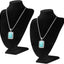 Soporte terciopelo negro 10" para exhibir collares y joyas