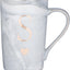 Taza cerámica personalizada estilo mármol con letra S 12oz