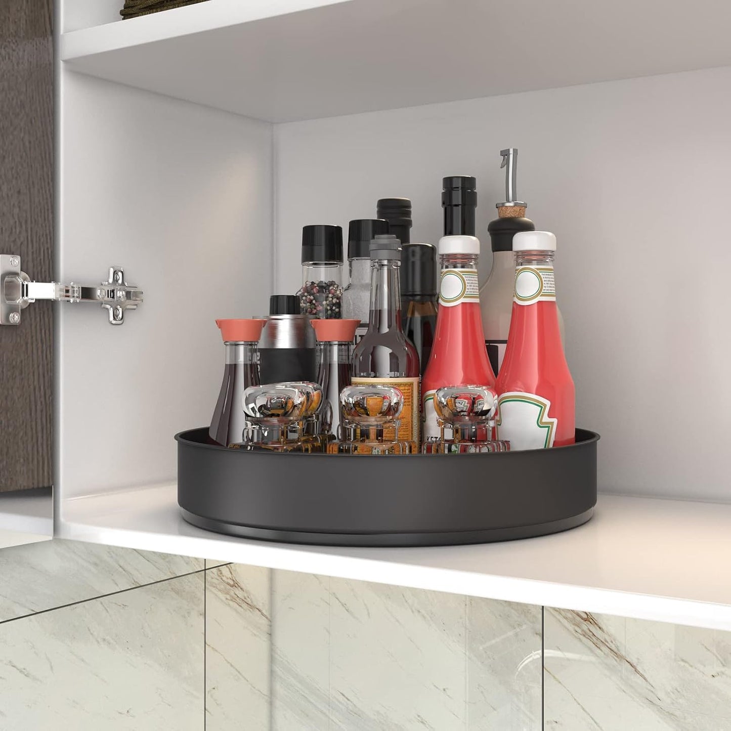 Estante giratorio acero inox para especias cocina