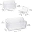 Organiz. acrílico 3 Pzas cestas ducha adhesivas baño cocina