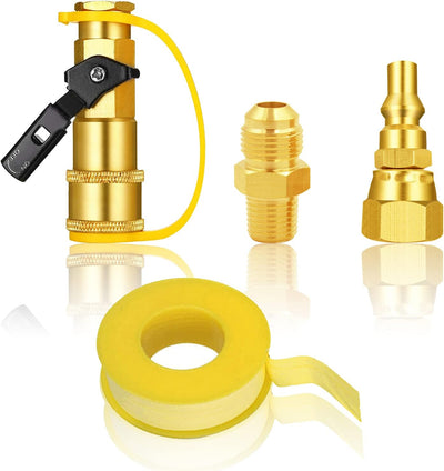 Kit adaptador propano 1/4 pulg a 3/8 pulg con conexión rápida